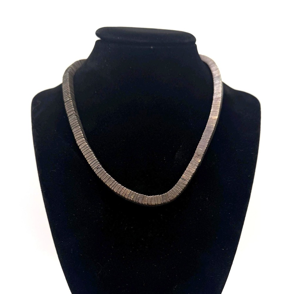 Vintage‎ Copper Tone Collar Necklace – Mid Century Modern Statement Choker